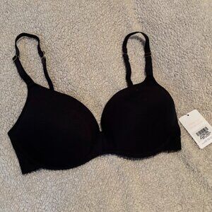 Lively All-Day No-Wire Push-Up Bra 34DD Jet Black NWT